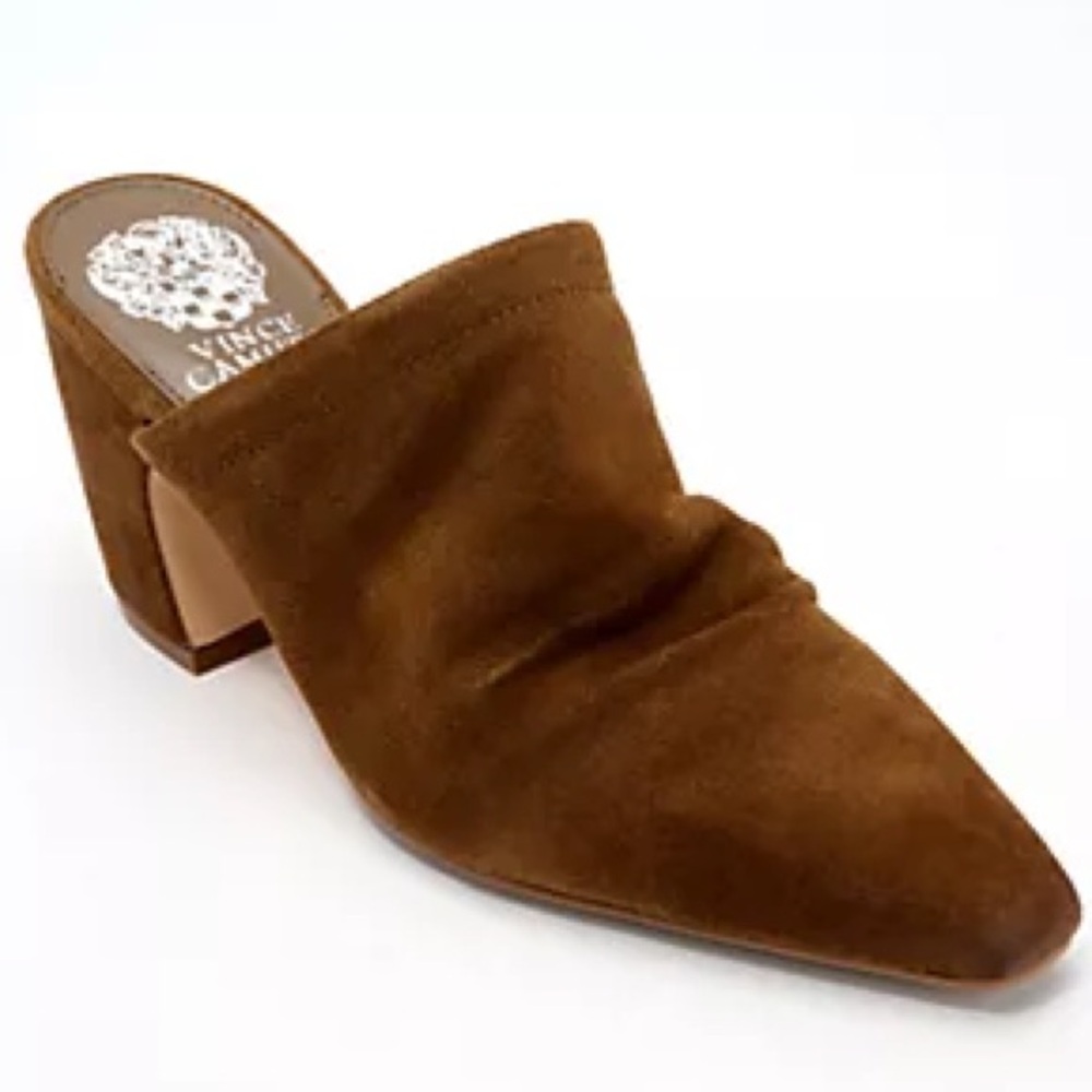 Vince Camuto Tan Suede Women's Mules
